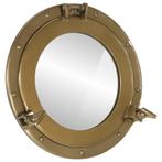 vidaXL Wandspiegel patrijspoort Ø38 cm aluminium en glas, Huis en Inrichting, Verzenden, Nieuw