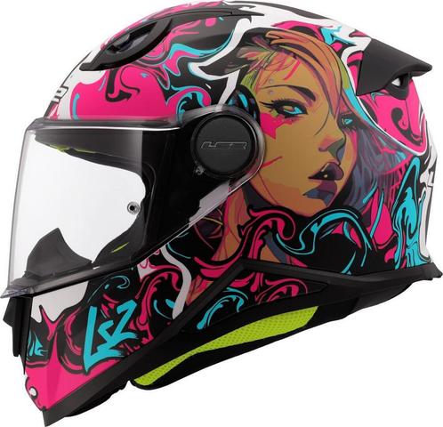 LS2 FF812 Kid Cyberg Paars Cyaan Kinder Integraalhelm, Motoren, Kleding | Motorhelmen, Integraalhelm, Heren, M, Nieuw met kaartje