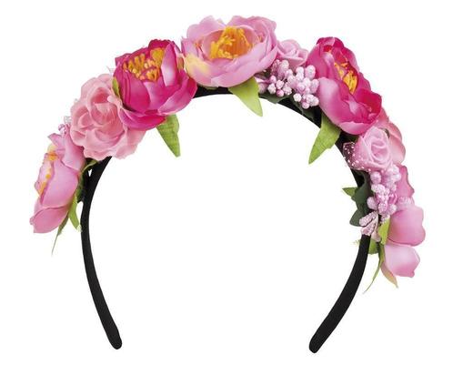 Bloemen Haarband Roze Diadeem, Hobby en Vrije tijd, Feestartikelen, Nieuw, Verzenden