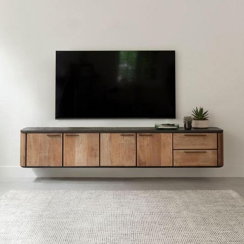 *WOONWINKEL* DTP Home Soho Hangend Tv-meubel Teak En Mortex, Huis en Inrichting, Kasten | Televisiemeubels, Nieuw, Verzenden