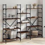 vidaXL Boekenkast 160x28,5x136,5 cm bewerkt hout bruin, Verzenden, Nieuw, Overige houtsoorten