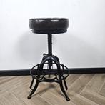 Kruk - in hoogte verstelbaar - Leder, IJzer - draaikruk