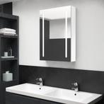 vidaXL Badkamerkast met spiegel en LED 50x13x70 cm glanzend, Verzenden, Nieuw