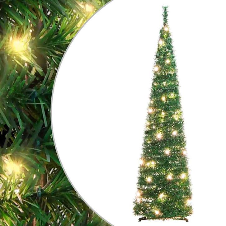 vidaXL Kunstkerstboom pop-up 50 LEDs 120 cm groen, Diversen, Kerst, Nieuw, Verzenden