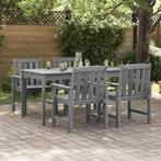 vidaXL Tuinstoel 4 pcs Lichtgrijs 65.5 x 55.5 x 88cm, Tuin en Terras, Tuinstoelen, Verzenden, Nieuw, Kunststof