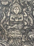 Balinese Ubud-schilderkunst 92 cm - Linnen - Indonesië - 20e