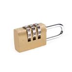 Tri-Circle Compact hangslot met cijfercode - messing - 25 mm, Doe-het-zelf en Verbouw, Ophalen of Verzenden, Nieuw