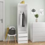vidaXL Kledingkast met lades 50x50x200 cm bewerkt hout wit, Huis en Inrichting, Kasten | Kledingkasten, Verzenden, Nieuw