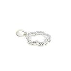 18 Krt. Witgouden hanger met zirconia; bloem (kettinghanger), Ophalen of Verzenden, Gebruikt, Goud, Overige merken