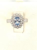 Ring - 18 karaat Witgoud - 2.00ct. tw. Aquamarijn - Diamant, Sieraden, Tassen en Uiterlijk, Ringen, Nieuw