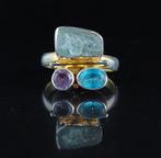 Aquamarijn - Zilver - Ring - Sterling zilver