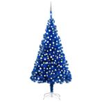 vidaXL Kunstkerstboom met verlichting en kerstballen 210 cm, Verzenden, Nieuw
