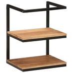 vidaXL Wandschap 40x30x50 cm massief acaciahout en ijzer, Verzenden, Nieuw, Minder dan 100 cm