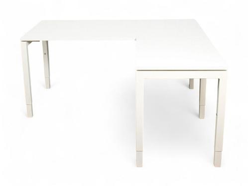 N-poot hoekbureau, 160x160cm, wit, Zakelijke goederen, Kantoor en Winkelinrichting | Kantoormeubilair en Inrichting, Ophalen of Verzenden