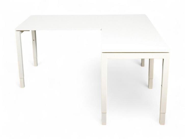 N-poot hoekbureau, 160x160cm, wit, Zakelijke goederen, Kantoor en Winkelinrichting | Kantoormeubilair en Inrichting, Ophalen of Verzenden