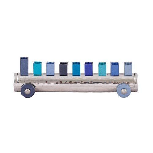 Chanukah Menorah, Chanoekia van Yair Emanuel treintje...., Huis en Inrichting, Woonaccessoires | Kandelaars en Kaarsen