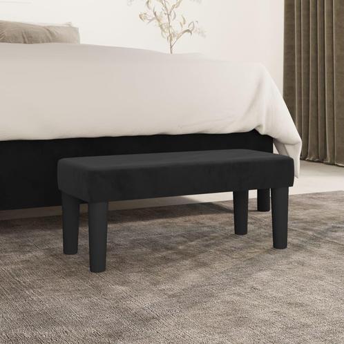 vidaXL Bankje 70x30x30 cm fluweel zwart, Huis en Inrichting, Banken | Bankstellen, Nieuw, Minder dan 150 cm, Stof, Verzenden