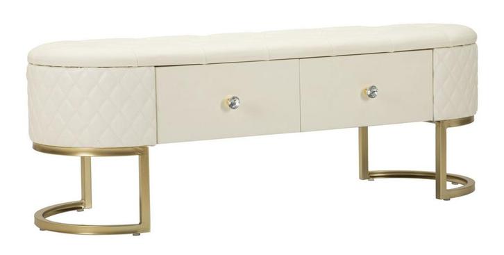 BANK MET LADES SHARON CM 120X40X43, Huis en Inrichting, Banken | Bankstellen, Ophalen of Verzenden
