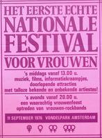 het eerste echter nationale vrouwenfestival 1976 (roze -p..., Verzamelen, Posters, Verzenden, Nieuw, Overige onderwerpen, Met lijst