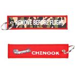 Sleutelhanger Remove Before Flight/Chinook - Camouflage met, Verzamelen, Sleutelhangers, Ophalen of Verzenden, Nieuw