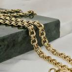 Gouden Prince of Wales schakel ketting | 46 cm, Ophalen of Verzenden, Gebruikt, Overige kleuren, Goud