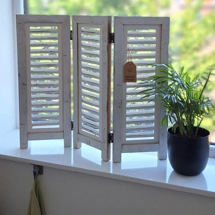 Raamscherm Vensterbank Shutter Hout tegen inkijk, Huis en Inrichting, Overige Huis en Inrichting, Nieuw, Verzenden