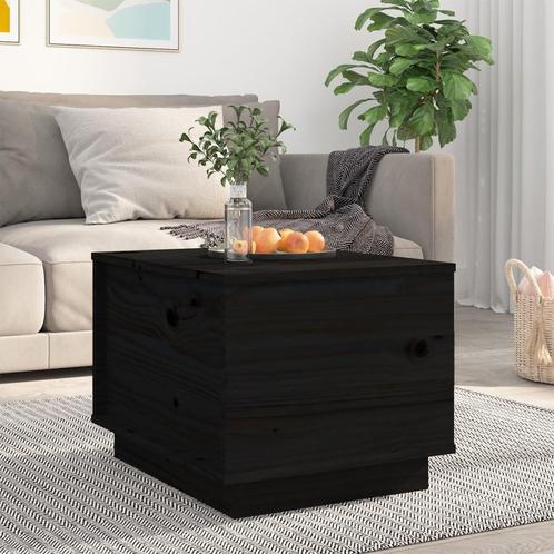 vidaXL Salontafel 40x50x35 cm massief grenenhout zwart, Huis en Inrichting, Tafels | Salontafels, 50 tot 100 cm, Nieuw, Grenenhout