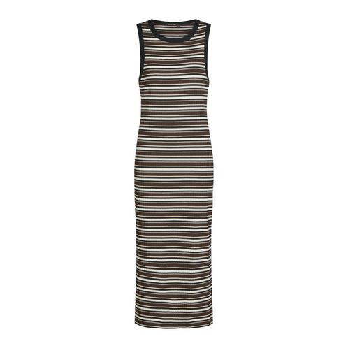 Marc Aurel • gestreepte midi jurk • 36, Kleding | Dames, Jurken, Zwart, Nieuw, Maat 36 (S), Verzenden