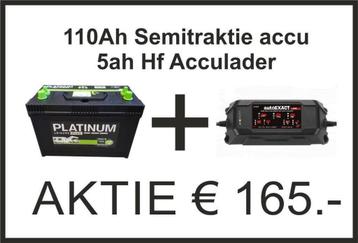 AKTIE Fluistermotor accu 110ah + acculader Gratis bezorgd beschikbaar voor biedingen