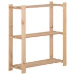 vidaXL Opbergrek 3-laags 80x28,5x90 cm massief grenenhout, Verzenden, Nieuw