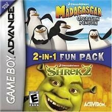 MarioGBA.nl 2in1 Shrek 2 + Madagascar Operation Penguin Comp, Spelcomputers en Games, Games | Nintendo Game Boy, Zo goed als nieuw