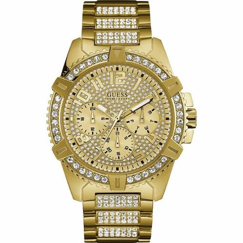 Horloge Heren Guess W0799G2 Goud, Sieraden, Tassen en Uiterlijk, Zonnebrillen en Brillen | Heren, Verzenden