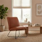 Leren fauteuil Less - Rancho Cognac (cognac), Industrieel, Modern, Scandinavisch, Nieuw, Ophalen of Verzenden, 50 tot 75 cm