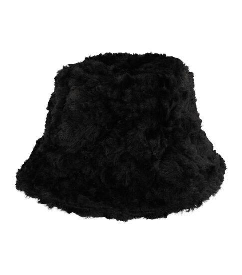 Bucket Hat Fluffy Imitatie Bont Zwart, Sieraden, Tassen en Uiterlijk, Uiterlijk | Haarverzorging, Verzenden