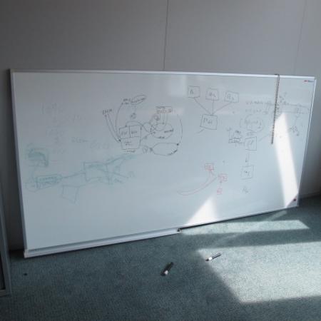 (MDK-101589) Whiteboard 240 x 120 cm, Zakelijke goederen, Kantoor en Winkelinrichting | Kantoorartikelen, Gebruikt, Ophalen of Verzenden