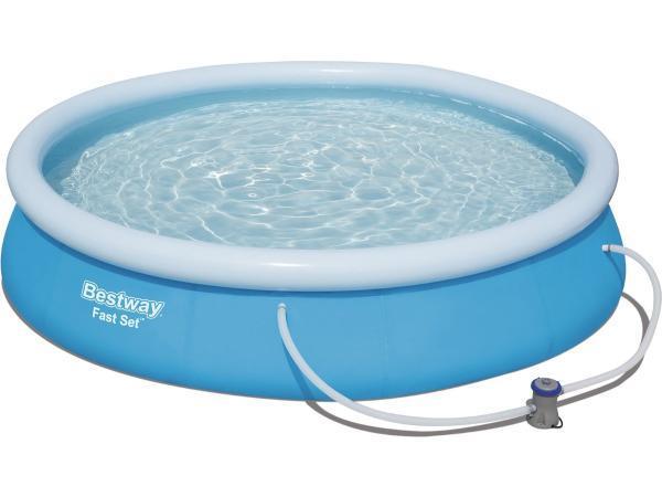 Veiling - Bestway zwembad fast set 366x76cm, Tuin en Terras, Zwembaden