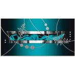 Artland Artprint Zilver abstract op petrol als artprint, Verzenden, Nieuw