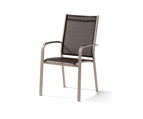 Sieger Meran stapelstoel aluminium/textileen -, Huis en Inrichting, Stoelen, Ophalen of Verzenden