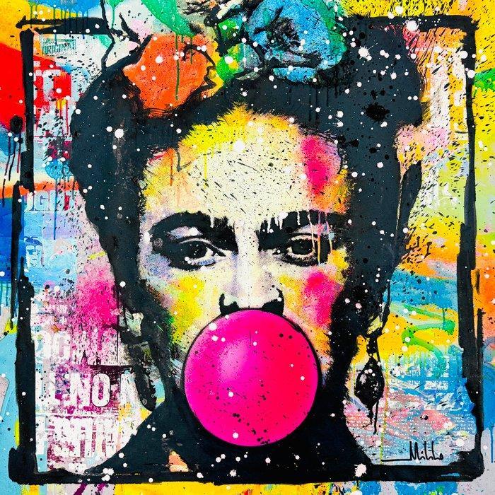 Mikko - Frida Kahlo Bubblegum Tribute - XL (No reserve, Antiek en Kunst, Kunst | Schilderijen | Modern