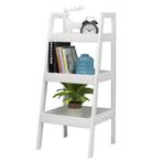 Houten boekenkast schuin - nachtkast - wit - 30x29x72 cm, Huis en Inrichting, Kasten | Boekenkasten, Ophalen of Verzenden, Nieuw