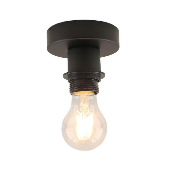 Rima plafondfitting met ring zwart, E27, Huis en Inrichting, Lampen | Plafondlampen, Nieuw, Metaal, Ophalen of Verzenden
