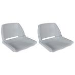 vidaXL Bootstoelen 2 st inklapbare rugleuning 41x51x48 cm, Verzenden, Nieuw