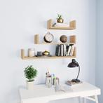 vidaXL Wandschappen 3 st bewerkt hout sonoma eikenkleurig, Huis en Inrichting, Woonaccessoires | Wandplanken en Boekenplanken