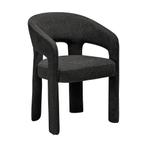 *WOONWINKEL* Dan-Form Splendor Gestoffeerde Eetkamerstoel Zw, Huis en Inrichting, Verzenden, Nieuw, Zwart