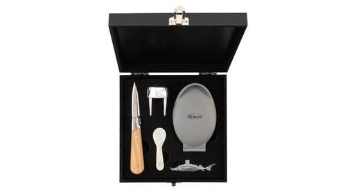 Laguiole - Champagne / Caviar / Oyster set - Oak Wood, Antiek en Kunst, Antiek | Keukenbenodigdheden