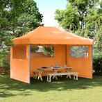 vidaXL Partytent inklapbaar pop-up met 3 zijwanden oranje, Verzenden, Nieuw, Partytent