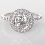 Cocktailring - 18 karaat Witgoud - 1.34ct. tw. Diamant