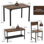 2dekans | Coast 4-delige Eettafelset - keukentafel met 2, Ophalen of Verzenden, Zo goed als nieuw, Bruin