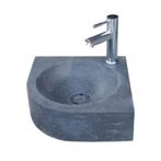 Fonteinset Sanilux Rondo Hardsteen met kraan, waste & sifon, Ophalen of Verzenden, Nieuw, Chroom, Overige typen