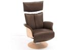 Relaxfauteuil Heesch - relaxfauteuils - Bruin, Nieuw, Stof, Bruin